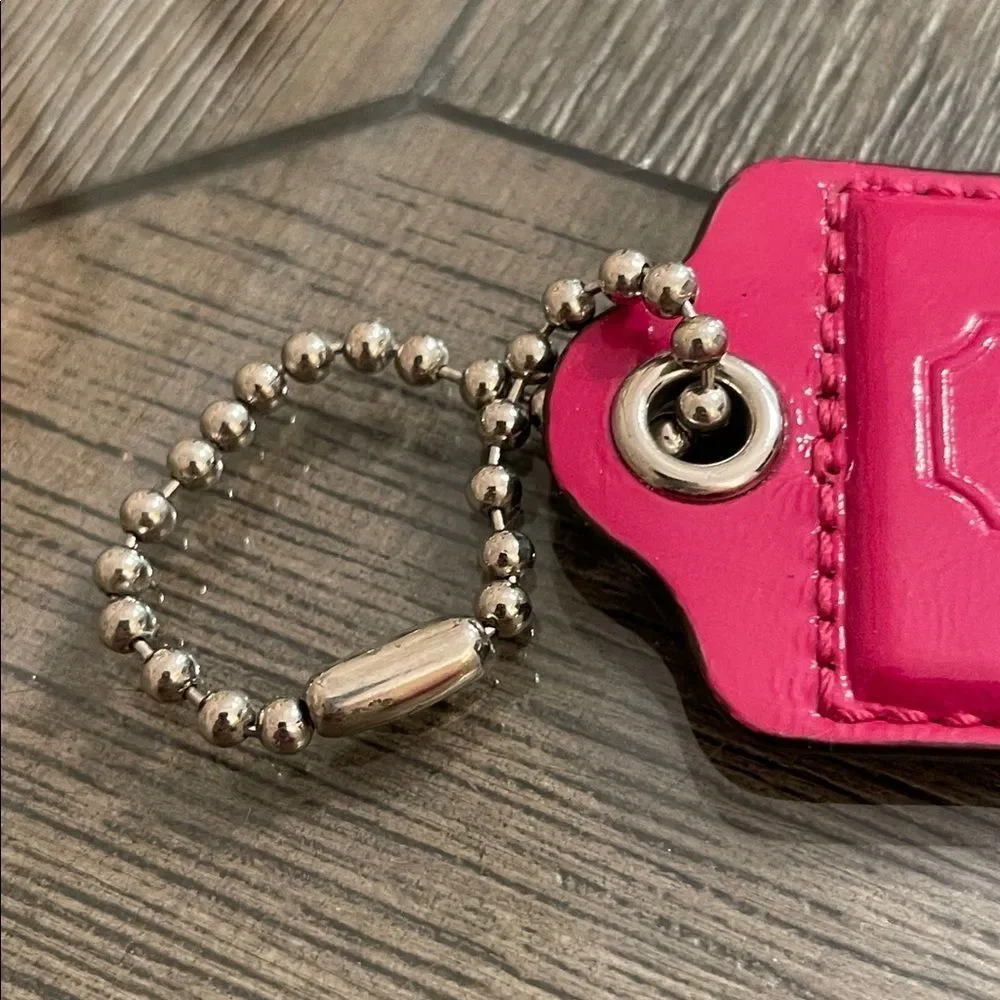 Coach Alex Op Art Tote 14276 Replacement Hangtag - Key Chain Bag Charm Raspberry